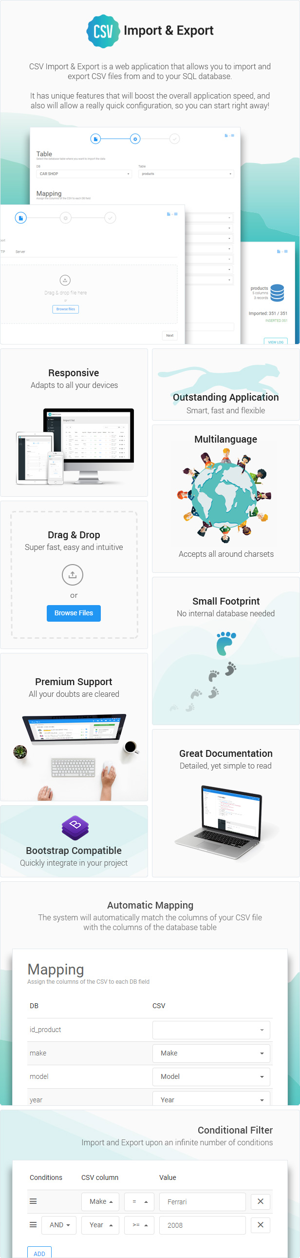 CSV Import & Export - The easiest and the fastest import & export application on the web!