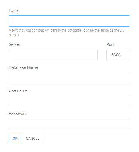Fill all the database information